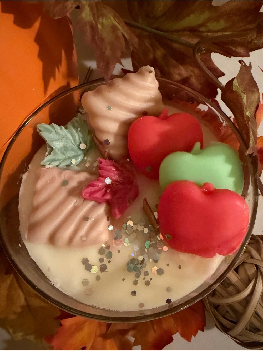 Cozy Fall Caramel Apple Soy Candle - 15 oz